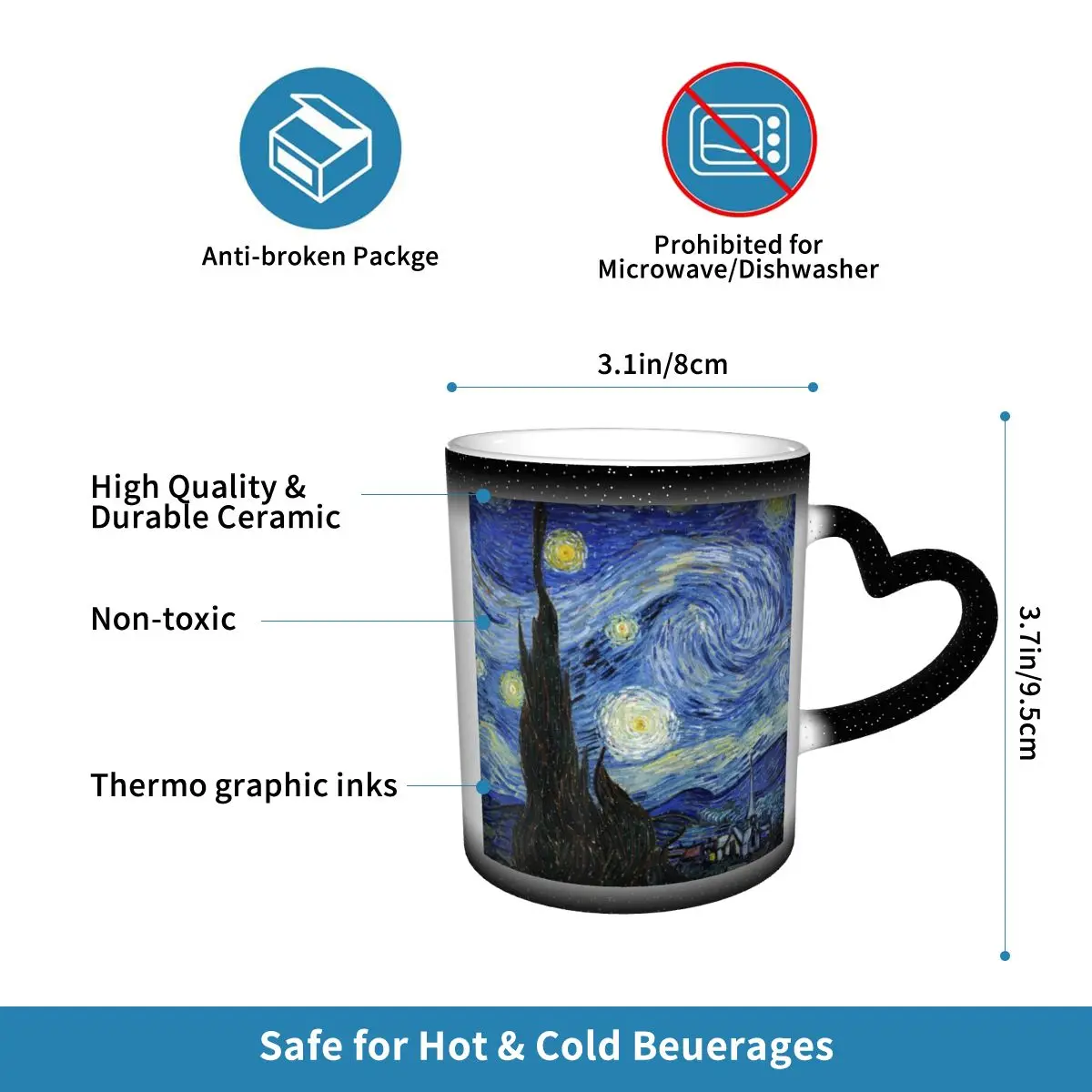 Tazza Van Gogh Divertente in C - Coffee Tea Van recensione e prezzo