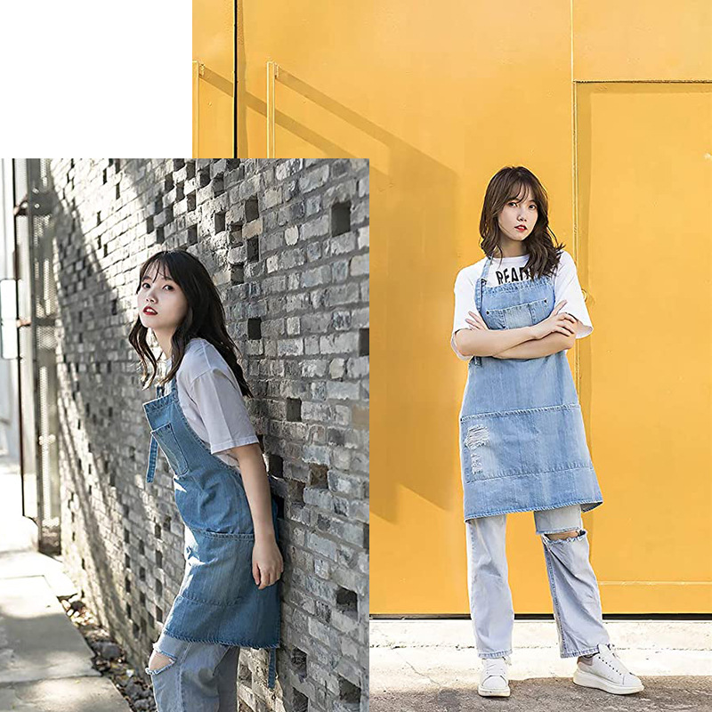Grembiuli in denim di cotone l - Coffee Tea Gardens recensione e prezzo