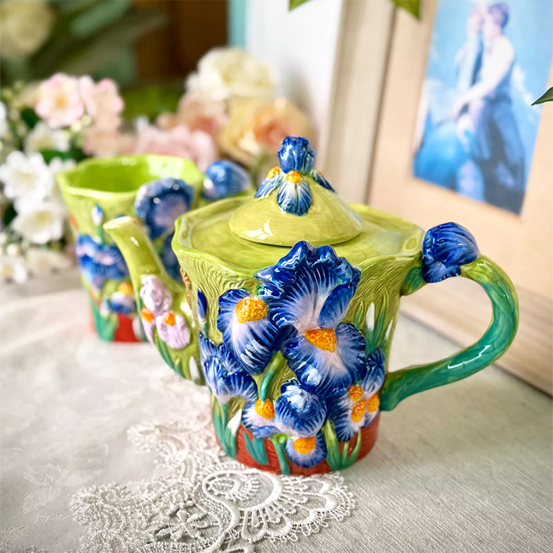 Creativo blu floreale tazza di - Coffee Tea Van recensione e prezzo